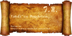 Takács Magdolna névjegykártya